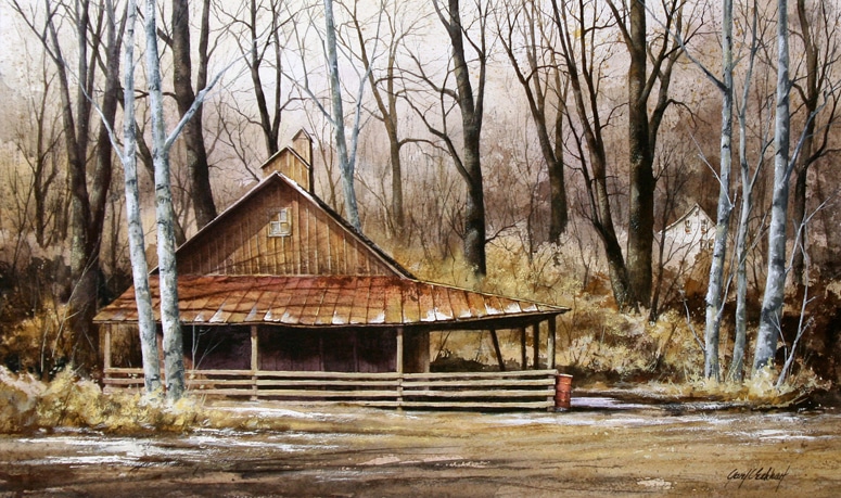 An Early Dusting by Gary Eckhart - watercolor