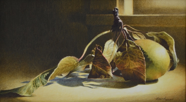 LEAFED PEAR painting
